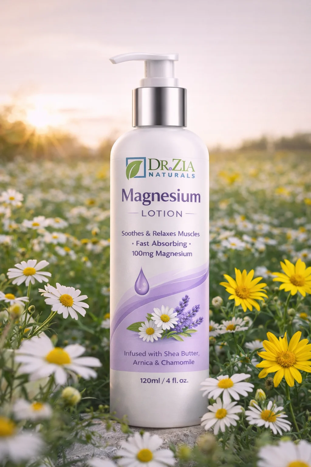 Dr. ZIA Naturals Magnesium Lotion 120ml Relax • Soothe • Unwind